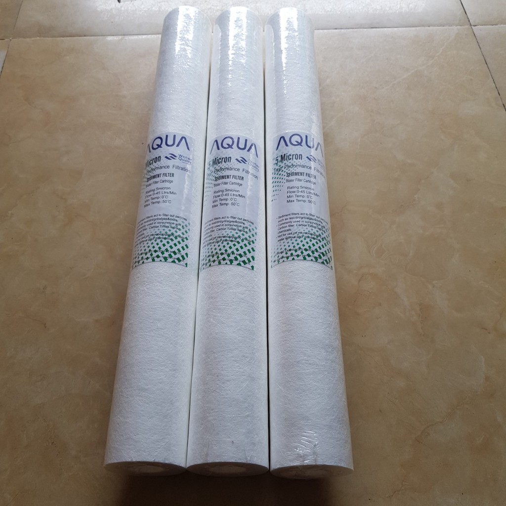 Combo 3 lõi lọc tinh PP 5micron 20 inch