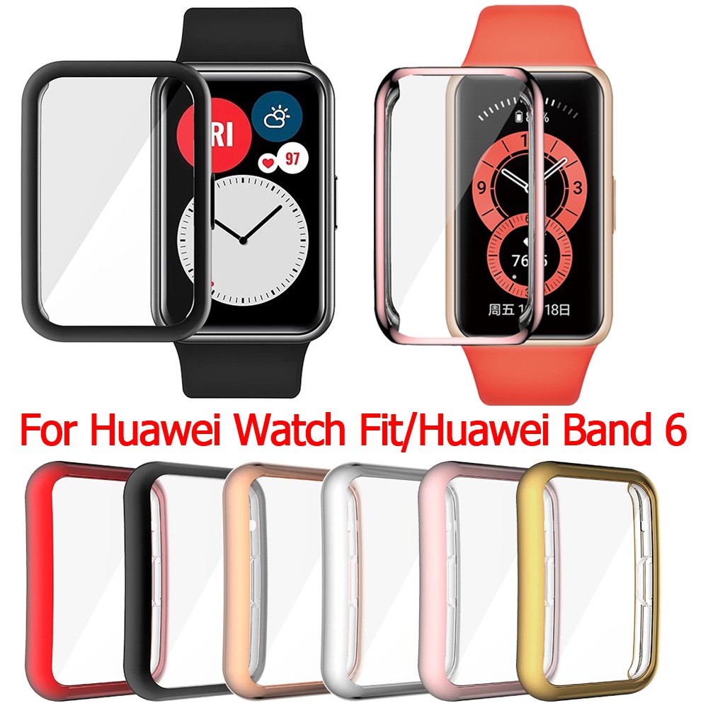 huawei band 6 smart band case Soft TPU Screen Protector Watch Cover for Huawei Watch Fit Band 6 Watch Case