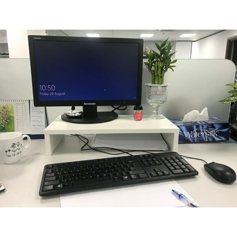 Kệ gỗ nâng màn hình laptop và máy tính Nội thất An hạ dài 50x20x8cm đa n