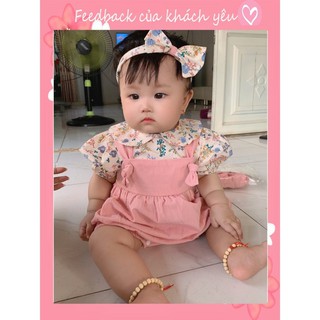 Váy thiết kế cho bé gái, Body bé gái thô đũi Hồng từ 4-13kg