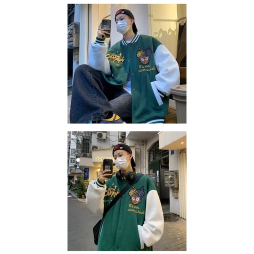 VARSITY JACKET BOMBER - ÁO KHOÁC NỈ CẬU BÉ NAM NỮ SIÊU HOT
