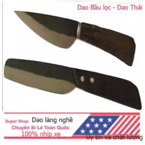 BỘ 2 DAO ( THÁI GỌT + BẦU LỌC) BẰNG NHÍP XE Ô TÔ THƯƠNG HIỆU LÀNG NGHỀ ĐA SỸ