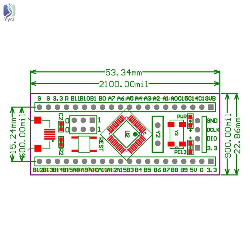 Mô-đun hệ thống phát triển bảng mạch tối thiểu STM32F103C8T6 cho STM32 ARM