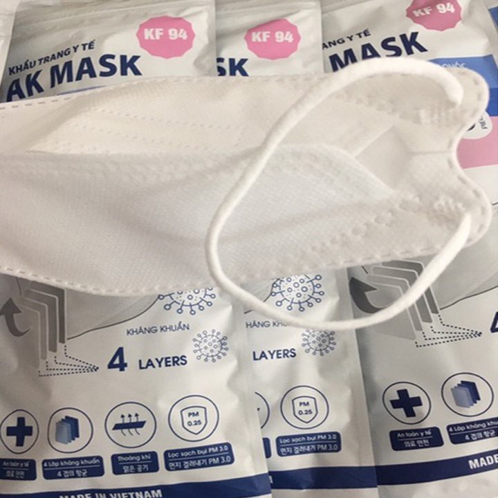 Khẩu trang KF94 MASK Túi 10 chiếc người lớn kháng khuẩn cao cấp