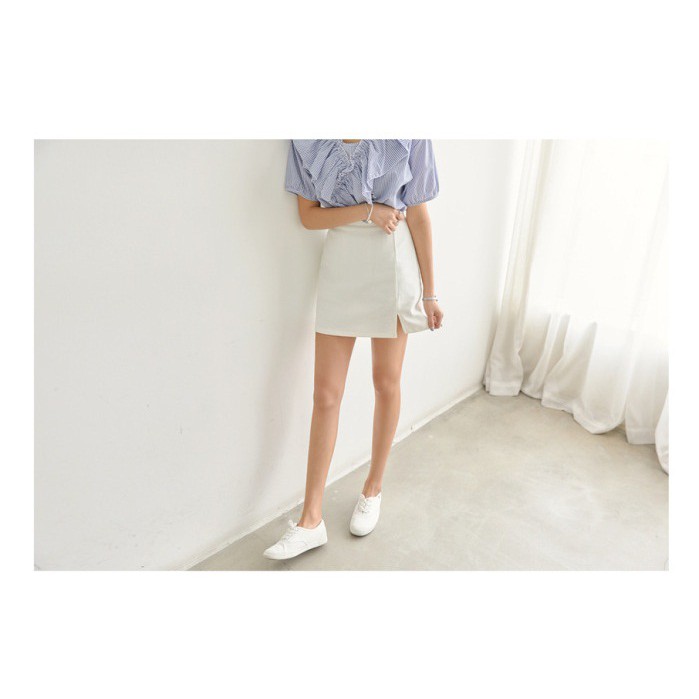 Chân váy ulzzang xẻ 1 bên chân váy xẻ có màu trắng bigsize có size đại | BigBuy360 - bigbuy360.vn