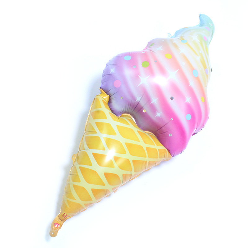 Bong Bóng Tráng Lá Nhôm Hình Cây Kem 38 &quot;