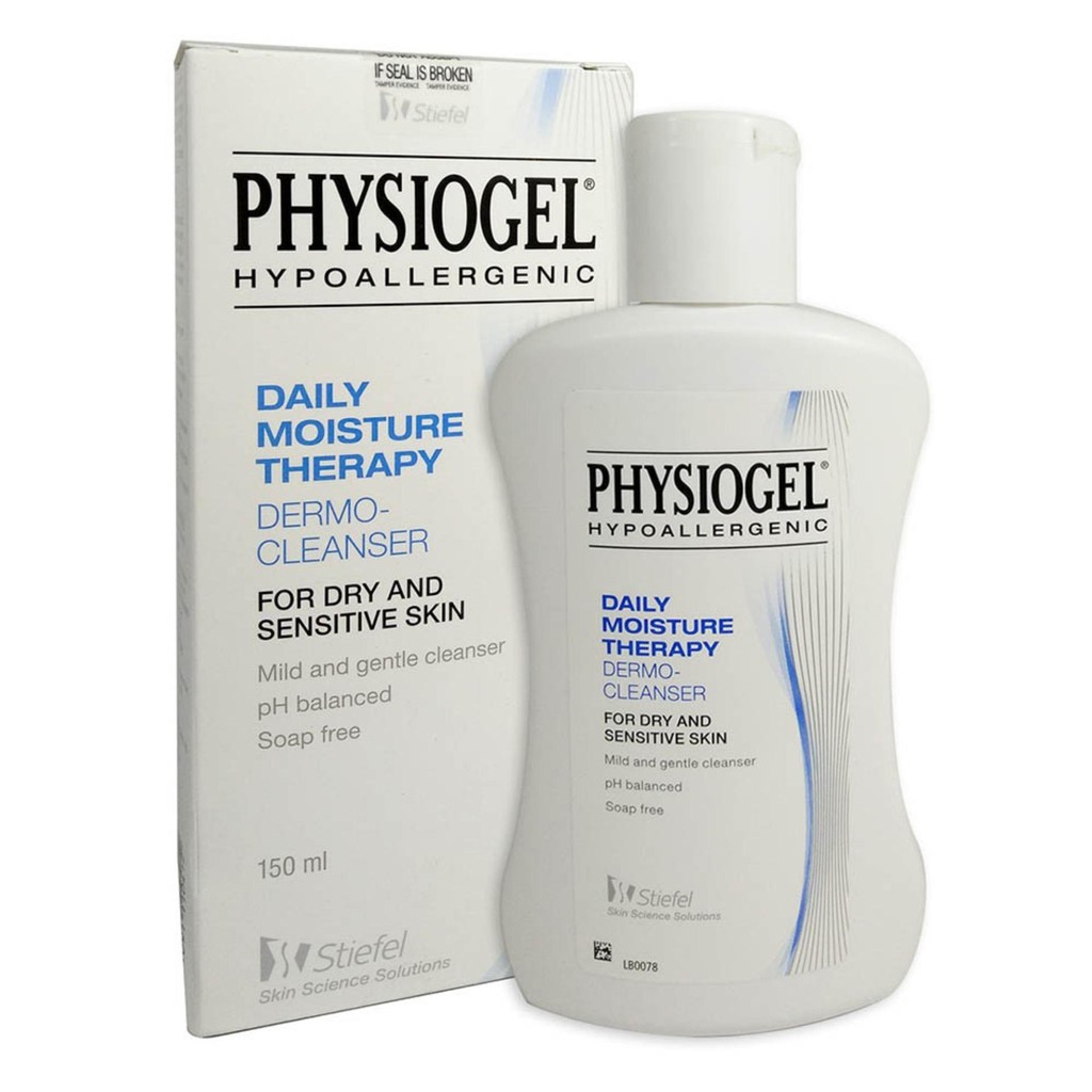 PHYSIOGEL SỮA RỬA MẶT DỊU NHẸ DÀNH CHO DA KHÔ, DA NHẠY CẢM DAILY MOISTURE THERAPY DERMO-CLEANSER 150