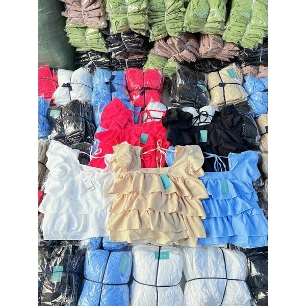 ÁO CÁNH TIÊN 3 TẦNG CỘT DÂY LƯNG BÁNH BÈO DỄ THƯƠNG