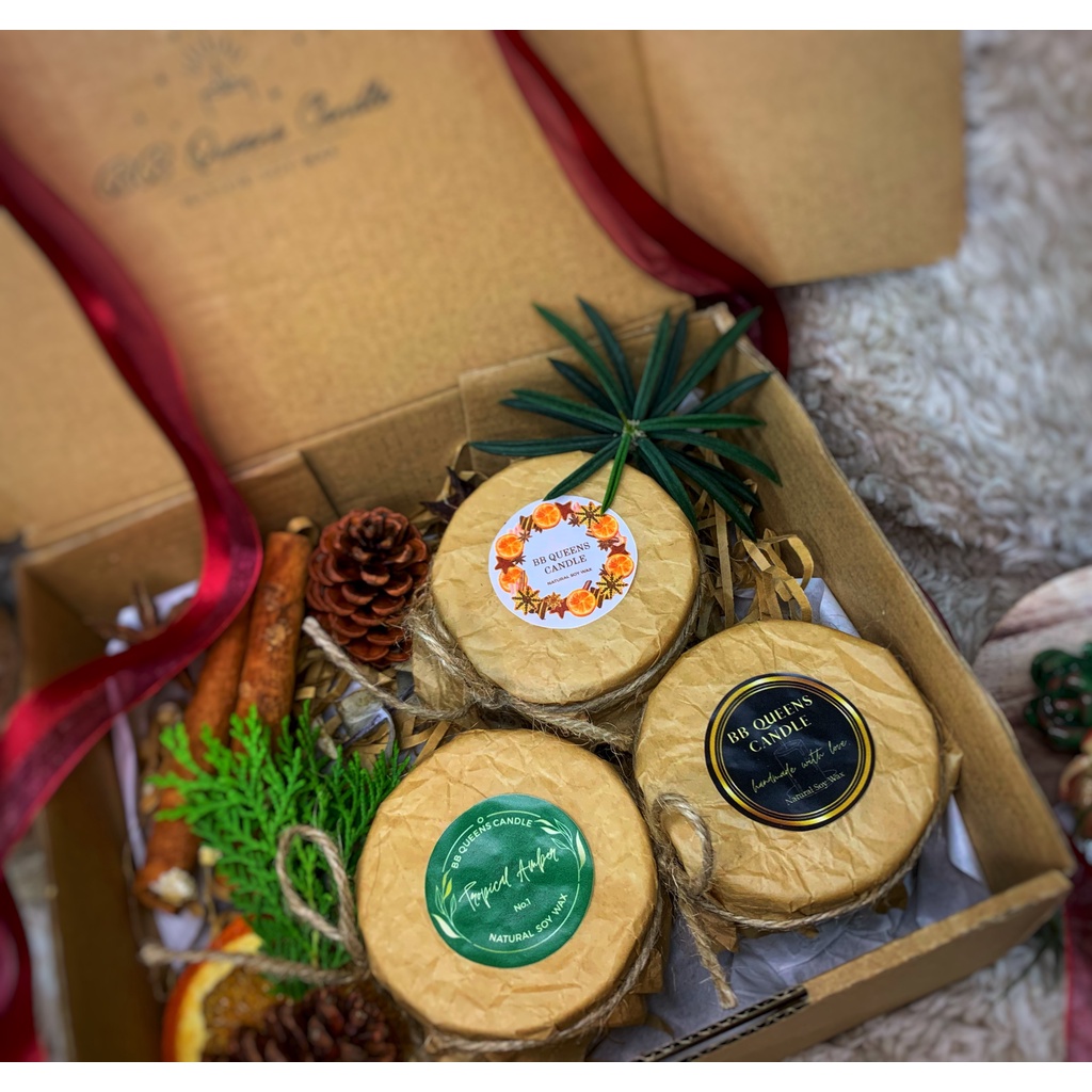 3 NẾN THƠM 100gr BB Queens an toàn không khói _ Hương thơm 4 mùi set quà như hình