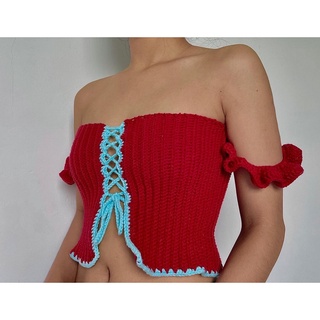 Áo len croptop phong cách Hàn Quốc