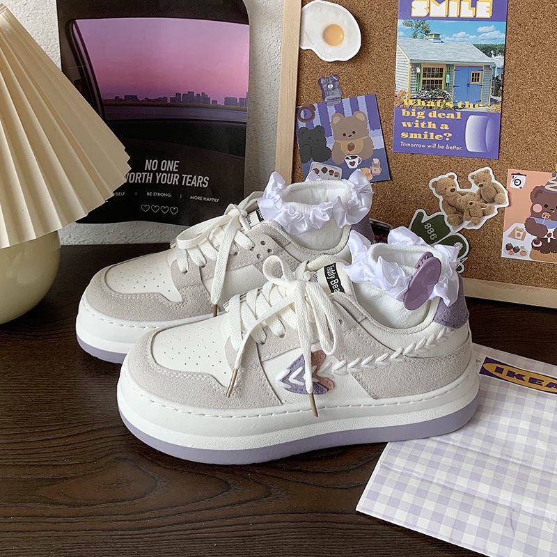 Giày Sneaker Nữ Basic Đế Bánh Mì Hottrend 2022