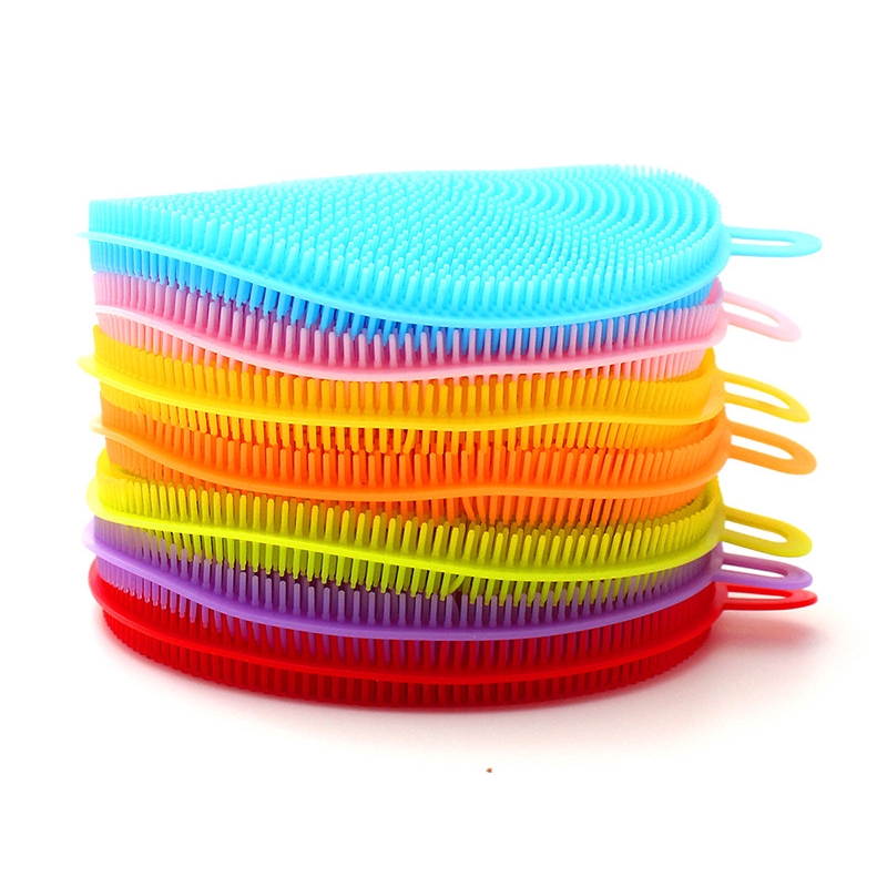 Miếng Rửa Chén Silicone Tròn Đa Chức Năng