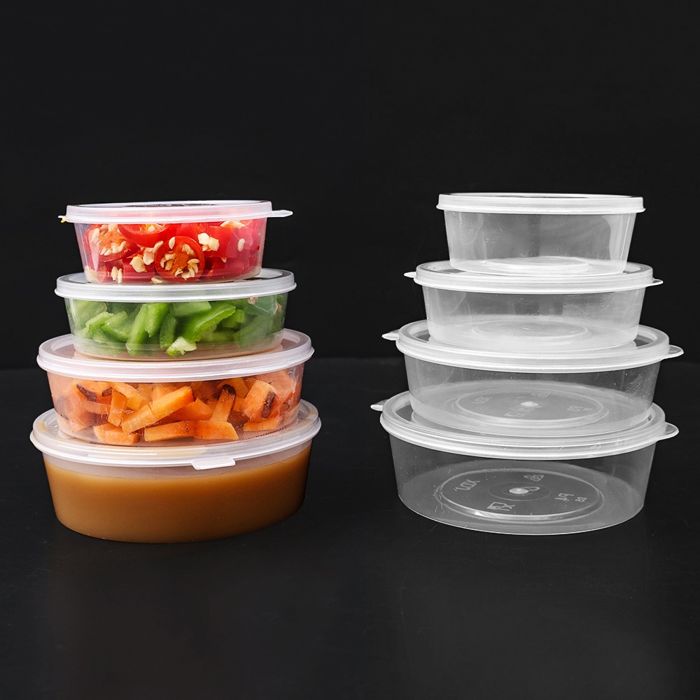 Set 10 Hộp Đựng Gia Vị Mini Bằng Nhựa Trong Suốt Có Nắp Đậy Dùng Một Lần Đa Ứng Dụng