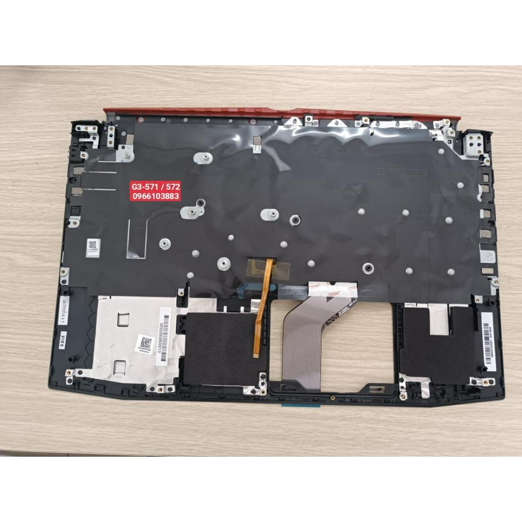 VỎ MẶT C KÈM PHÍM DÀNH CHO LAPTOP ACER G3-571 G3-572 ĐEN NEW CÓ LED ĐỎ