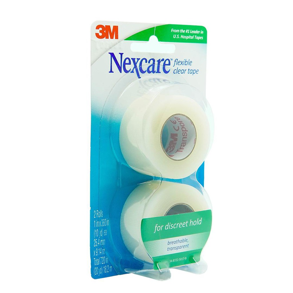 Băng keo y tế cuộn trong suốt 3M Nexcare ( vỉ 2 cuộn kích thước 2.54cm*9.14m)