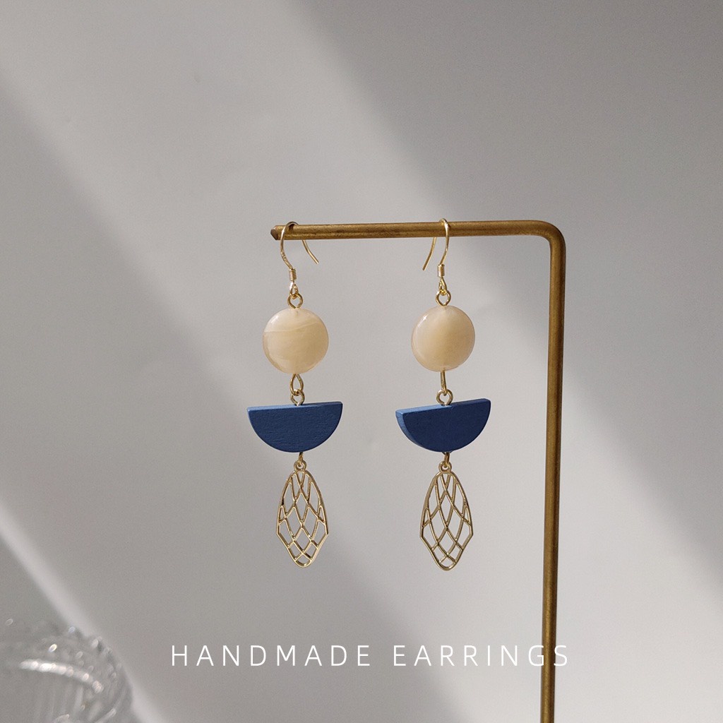 Xinh xắn bông tai dáng thả dài thuyền lá 60 mạ 925 cao cấp