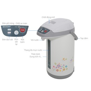 Bình thủy điện Sharp KP-Y40PV/CU/RD