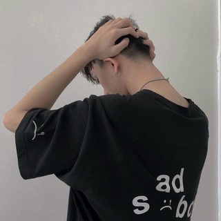 LlJa /Áo Thun Nam Nữ SADBOIZ Đen Signature, Tee Phông Local Brand Basic Sadboy Tay Lỡ Chữ Thêu Full Tag Ulzzang SATO SHO