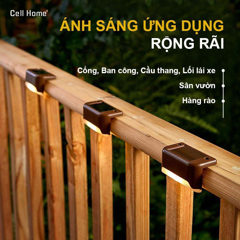 Đèn Led Năng Lượng Mặt Trời Chống Thấm Nước Gắn Hàng Rào / Cầu Thang / Hành Lang / Sân Vườn