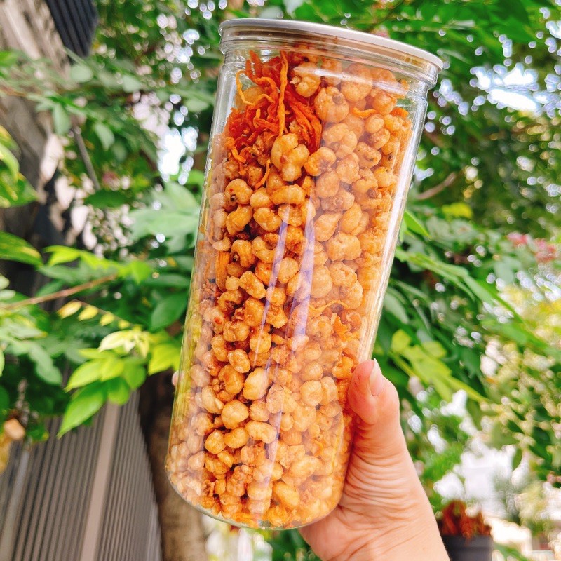 Bắp Chiên Giòn Mắm Lắc Khô Gà Lá Chanh lon 350gr