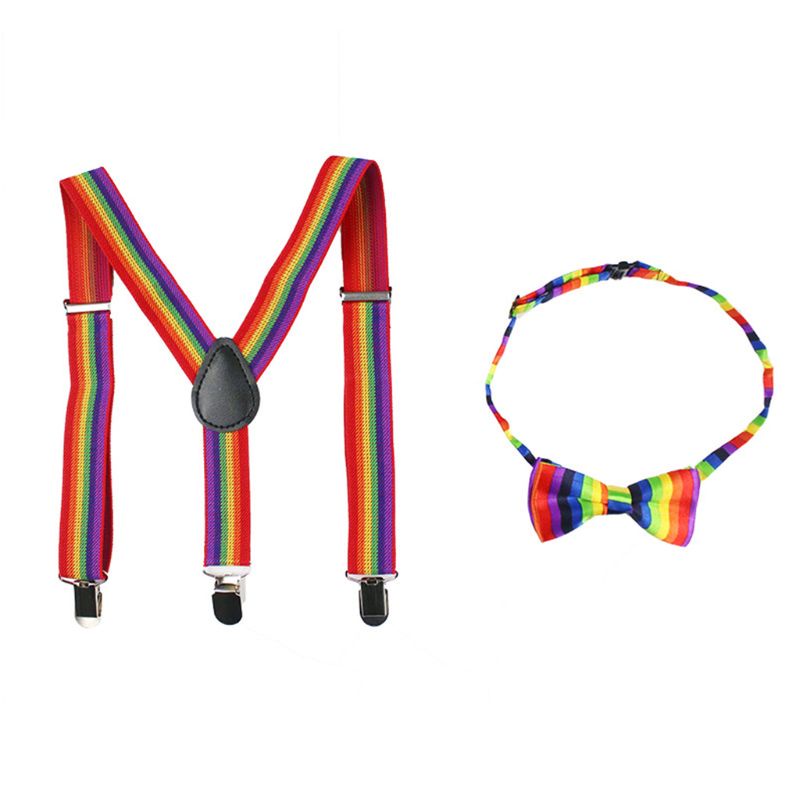 Bộ Trang Phục 5 Trong 1 Gồm Chân Váy Tutu Và Găng Tay Màu Cầu Vồng Cho Người Lớn Và Trẻ Em