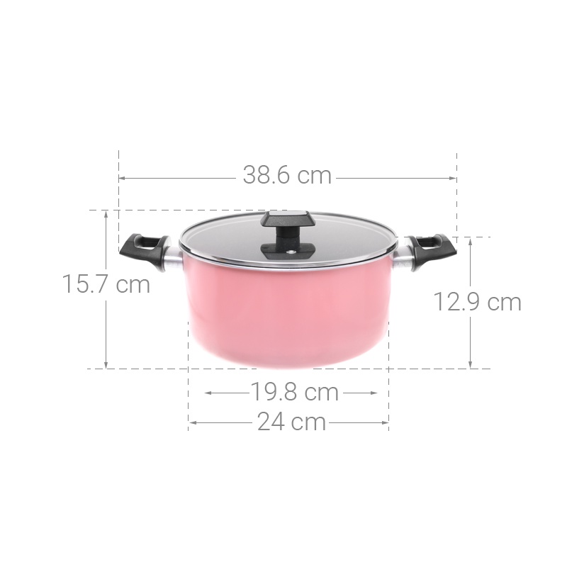 Nồi đáy từ EASY COOK 24cm, tay cầm Hope, có nắp nhiều màu