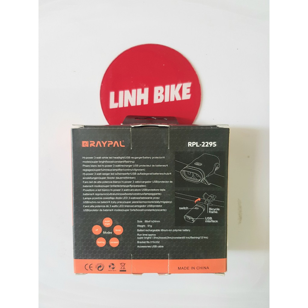 Đèn XE Đạp RAYPAL PRL- 2295