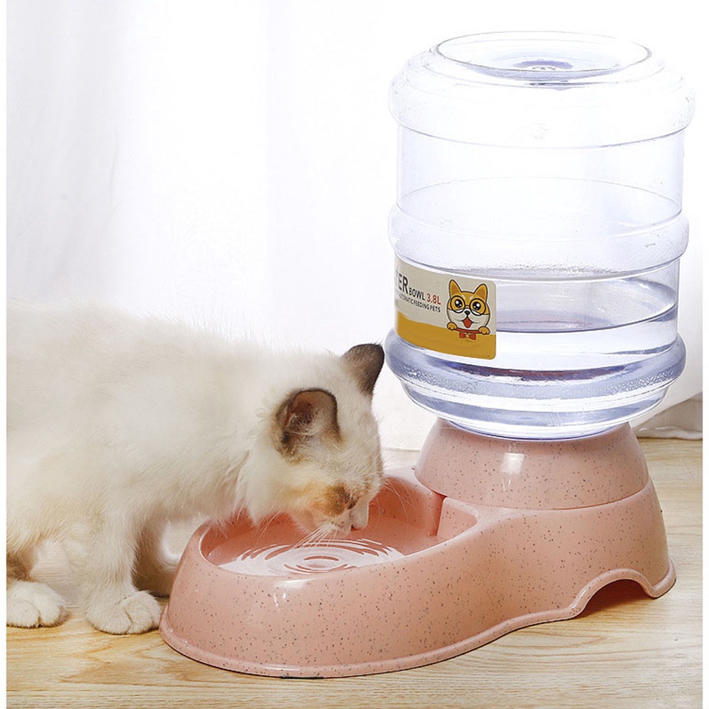 ♥ Oxygen072 KHAY ĐỰNG THỨC ĂN VÀ NƯỚC CHO CHÓ MÈO THÚ CƯNG Khay nạp thức ăn tự động cho thú cưng Dung tích lớn Bát có thể tháo rời không trượt chó 3.8L