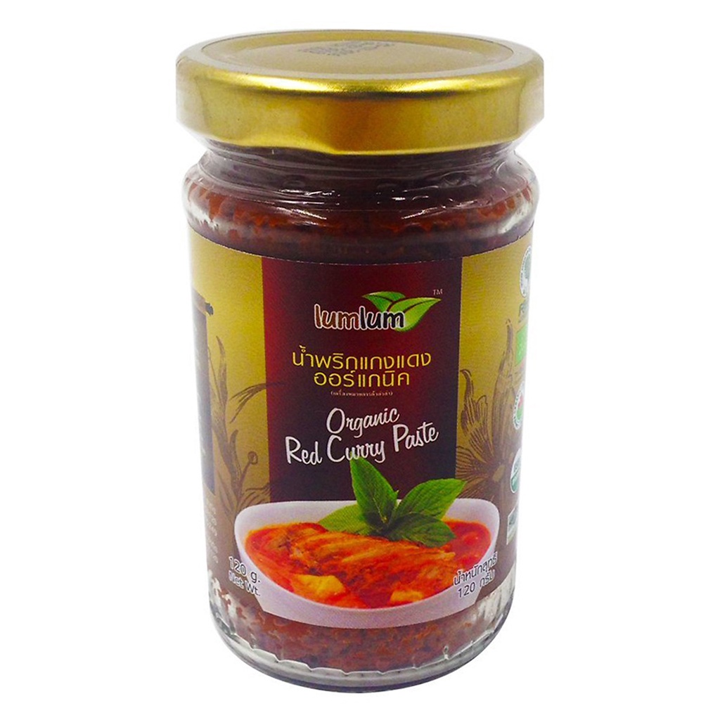 Sốt cà ri đỏ hữu cơ 120g LumLum Thái Lan - Gia vị hoàn hảo cho món ăn của bạn