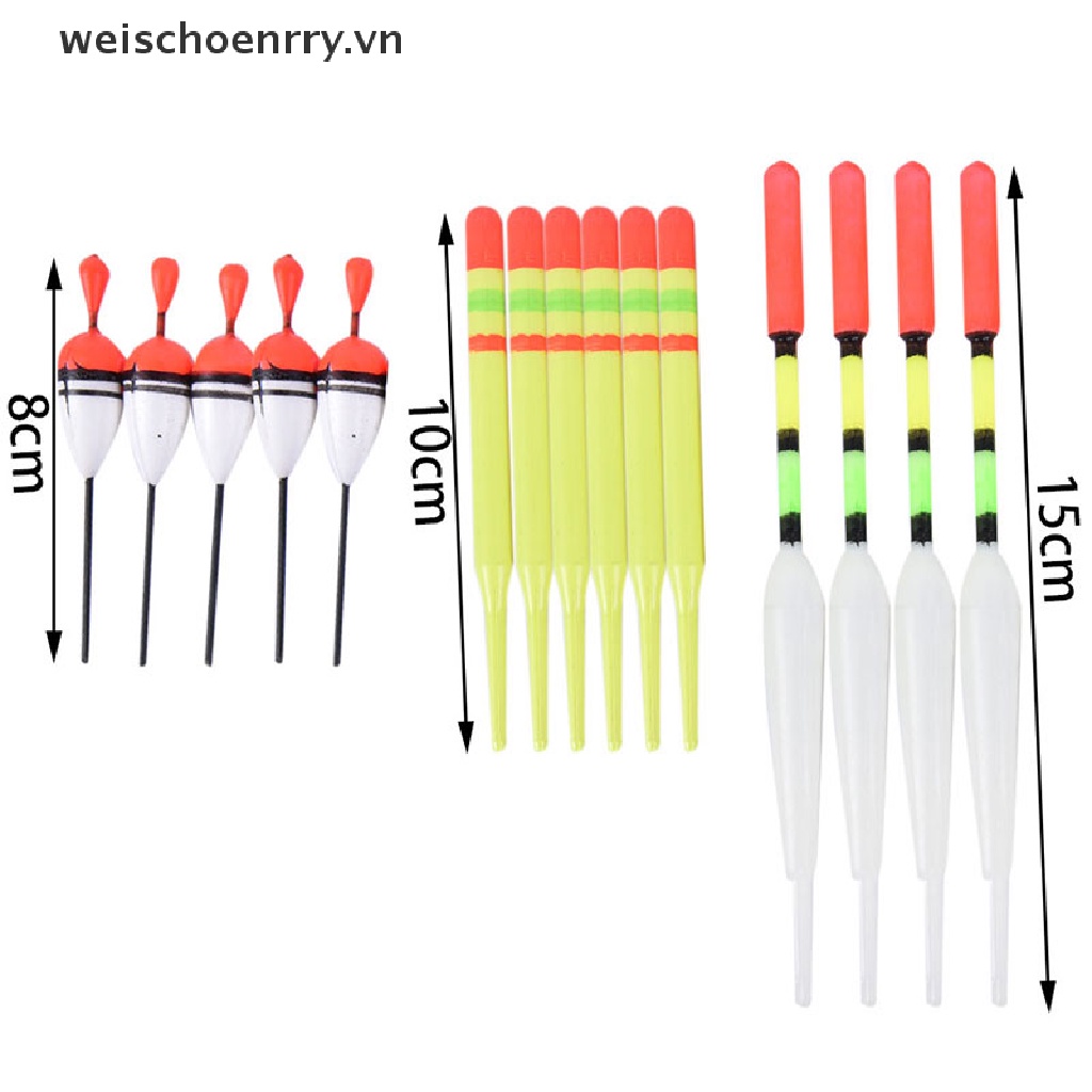 Set 15 Phao Câu Cá Dạng Ống Chống Trượt Tiện Dụng