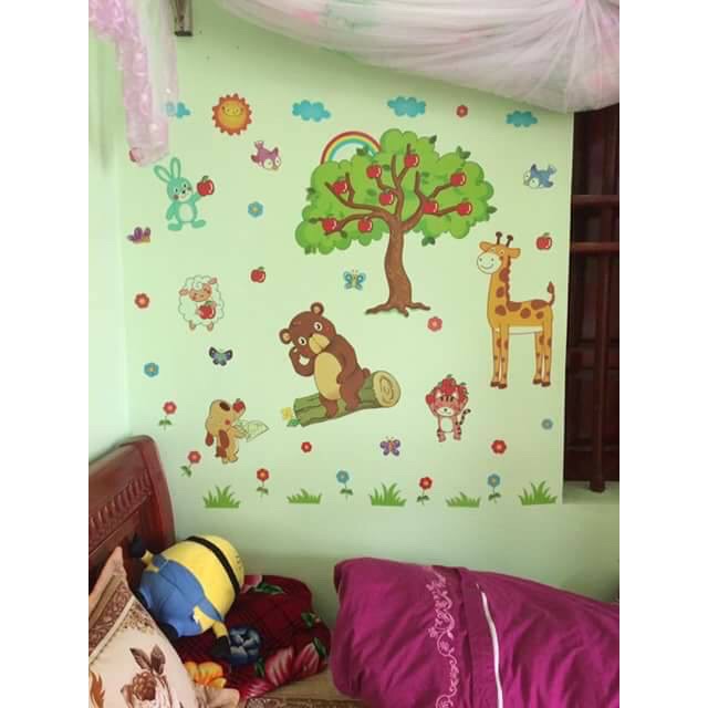 Decal dán tường hình con vật
