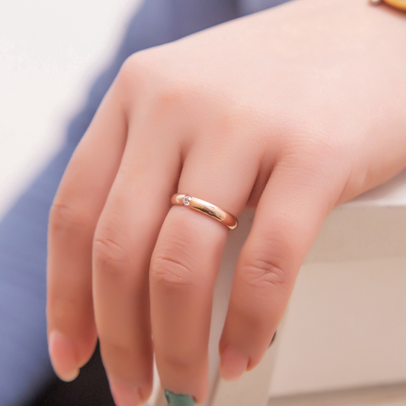 Nhẫn midi VNOX 3mm bằng hợp kim đính đá Cz