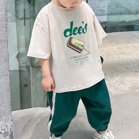 Áo Thun 100% Cotton Tay Ngắn Phong Cách Thời Trang Hàn Nhật Mới Mùa Hè 2022 Cho Bé Trai