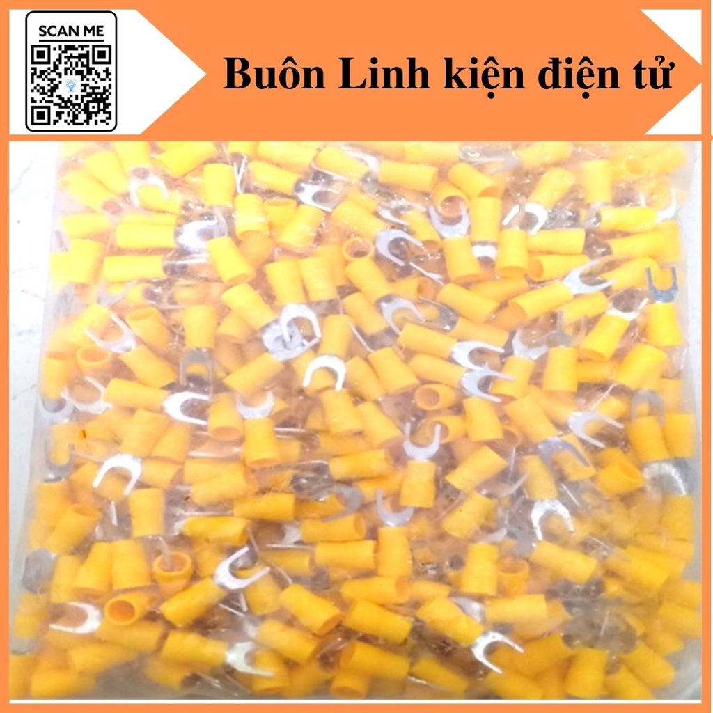 Đầu cos chữ Y SV5.5-8, đầu cos nối dây điện 4~6 mm2, đầu cốt chỉa phủ nhựa