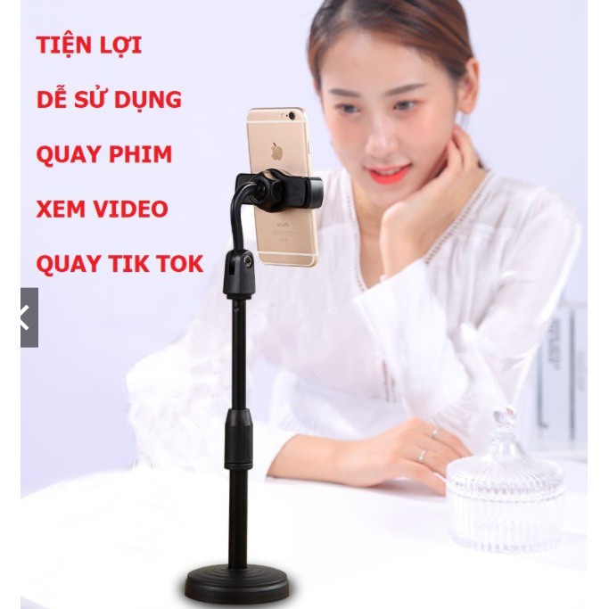 [ HÀNG ĐẸP - GIÁ RẺ ] Giá đỡ diện thoại xoay 360 độ để bàn kẹp điện thoại livestream xem video học online.