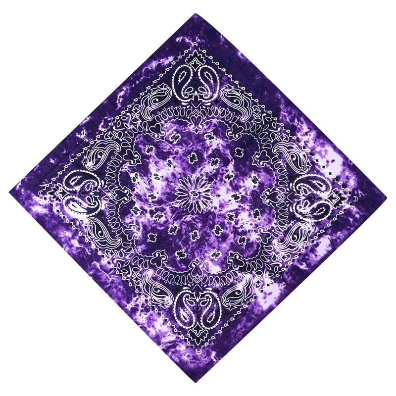Youyo Khăn Vuông Bandana Cotton Hip Hop Đa Chức Năng In Hình Paisley Gradient Khăn Quấn Đầu Cho Nữ Me