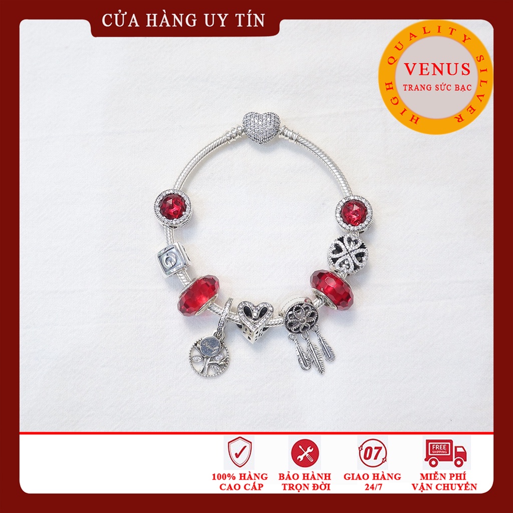 Vòng charm mệnh Hỏa bạc 925 cao cấp- Mã sản phẩm VENUSBST6