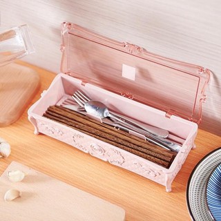 Hộp đựng muỗng đũa bằng nhựa nhiều hoa văn