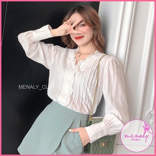 Áo kiểu sơ mi nữ công sở bánh bèo AH038