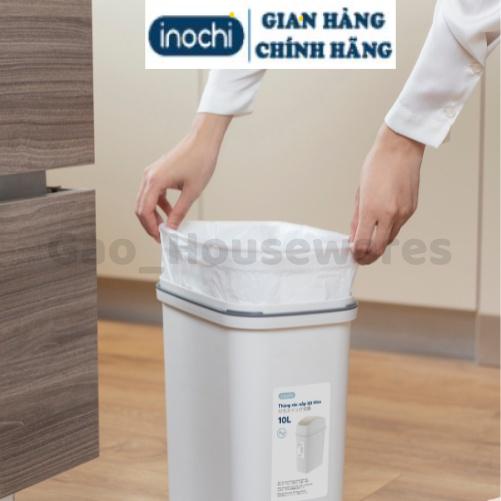 [FreeShip] Thùng rác nắp lật 5L (có lõi) inochi, nhựa nguyên sinh, ngăn mùi hôi, kháng khuẩn - Giao màu ngẫu nhiên