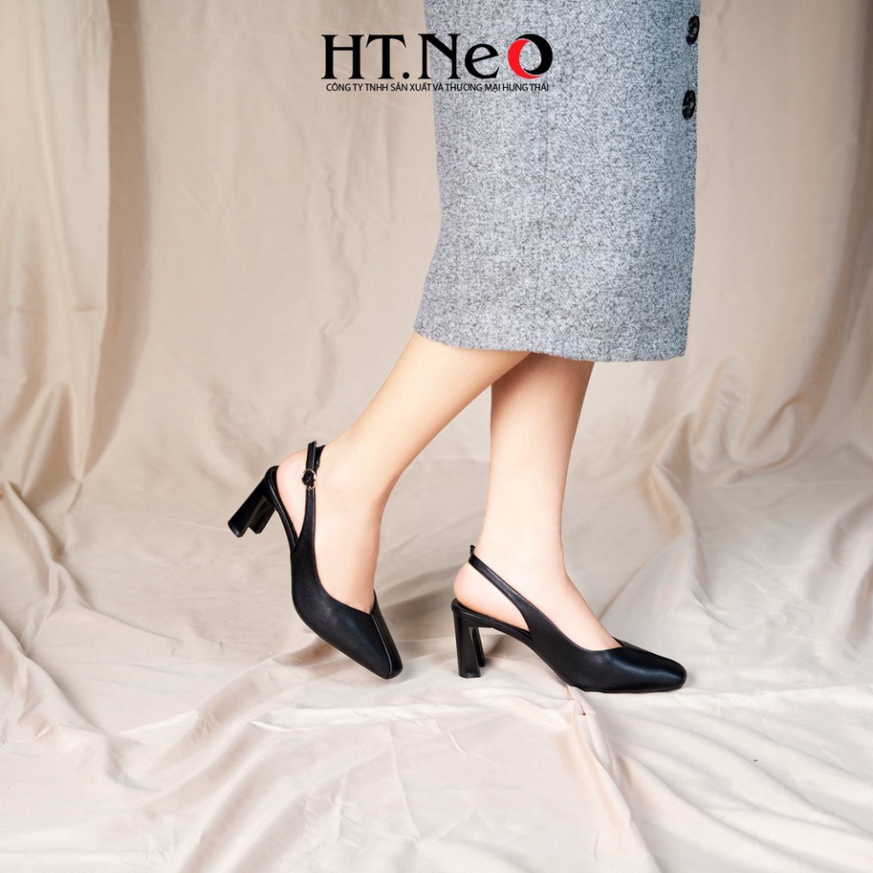 Sandal nữ - Giày công sở HT.NEO Thiết kế hiện đại, cá tính, mũi vuông quai sau tinh tế SDN108