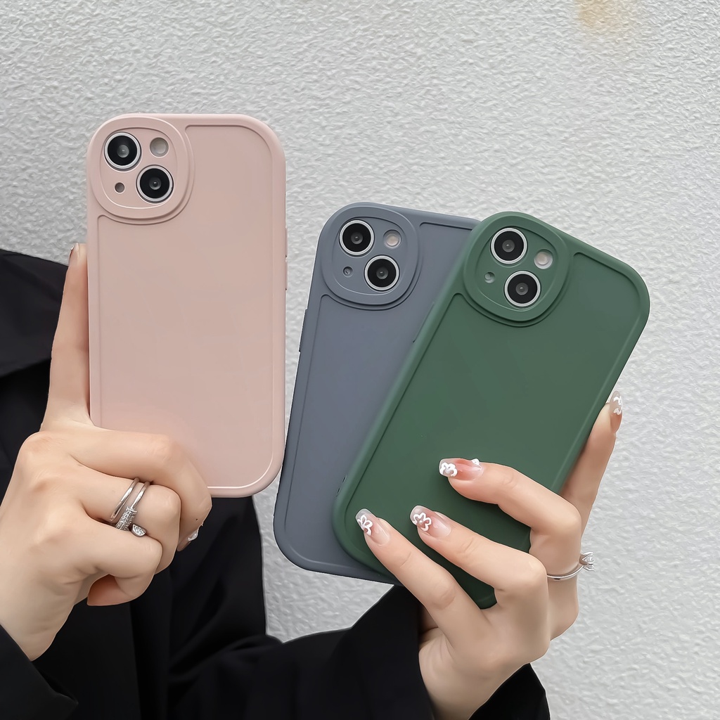 Fashion Grey Color Simple Style Phone Cover,Fashion Shockproof Full Protective Phone Case, For iPhone 14/13/12/11/XS/8P/7P