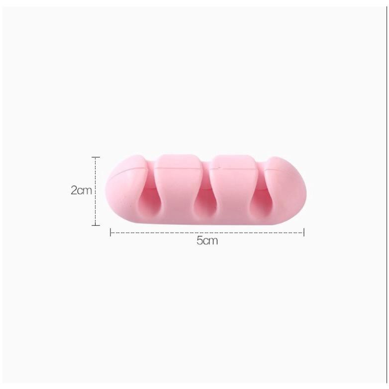 Kẹp Cố Định giá đỡ Dây sạc Cáp dây điện nẹp dây sạc chống rối Silicone 3 Lỗ Tiện Dụng A629 JIMMY88 | BigBuy360 - bigbuy360.vn