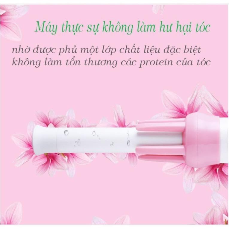 [ HÀNG CHUẨN ] Máy Làm Tóc Uốn Xoăn Xoay Tự Động 360 Vivid &amp; Vogue Hàn Quốc - tặng kèm lược tạo phồng
