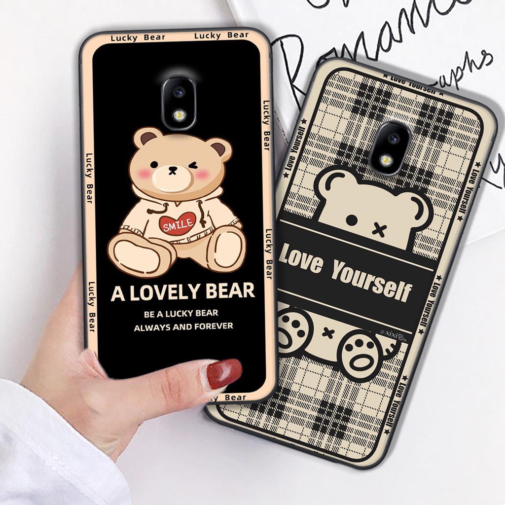 Ốp lưng Samsung J3 Pro / J5 Pro / J7 Pro / J7 Plus in hình cute, chú gấu thể thao tinh nghịch cực đáng yêu
