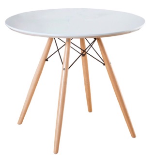 BÀN TRÒN NHẬP KHẨU EAMES MẶT GỖ NHỰA CHÂN CAO 72CM