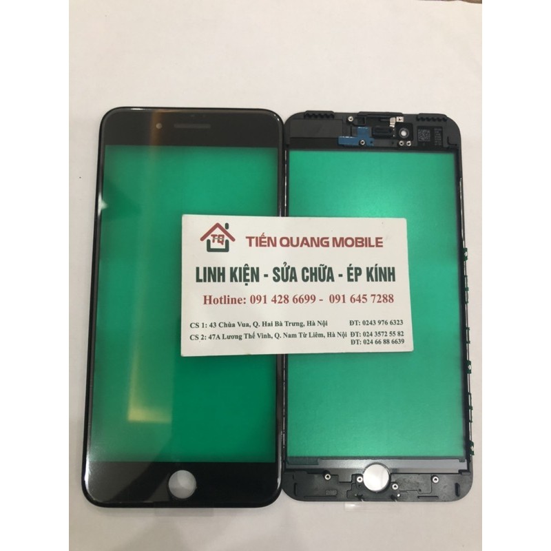 Kính IPhone liền ron seal xanh 7P