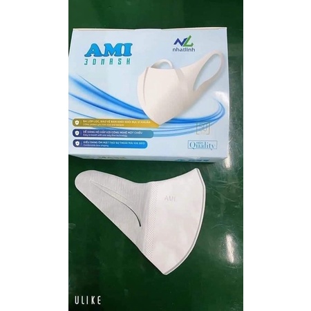 lẻ 1 hộp khẩu trang 3D Ami chính hãng (50 cái)