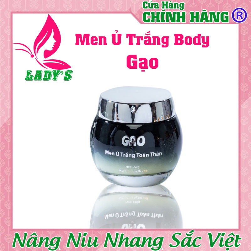 Men Ủ Trắng Body Gạo Giúp Tre Hóa Da,Da Trắng Sáng Chỉ Sau 7 Ngày Sử Dụng 150gr Chính Hãng