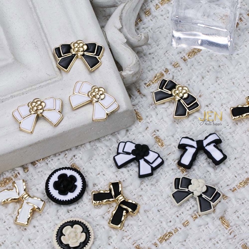 Charm nail thương hiệu-charm hoa trà